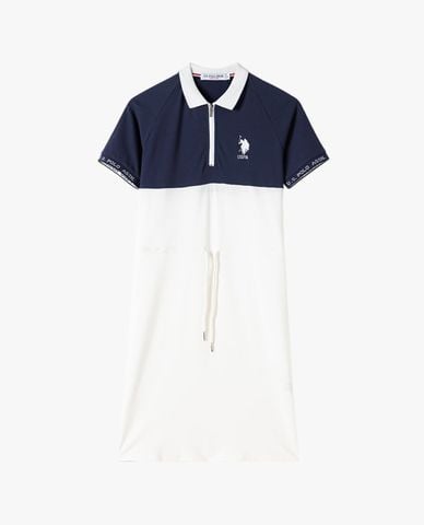  USPA - Đầm polo mini tay ngắn rút dây eo 