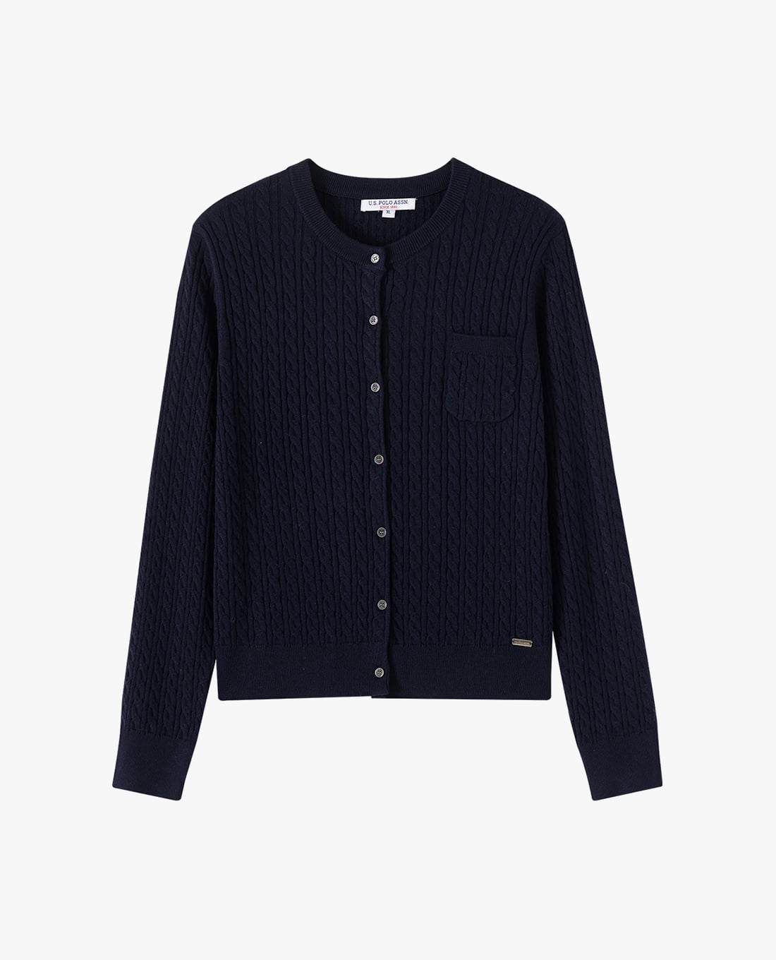USPA - Áo khoác cardigan nữ tay dài phối túi ngực