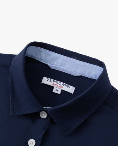  USPA - Áo sơ mi nữ cổ bẻ tay dài thêu logo 