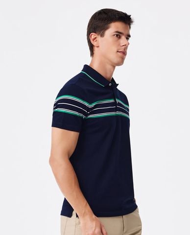  USPA - Áo polo nam cổ bẻ tay ngắn kẻ sọc 
