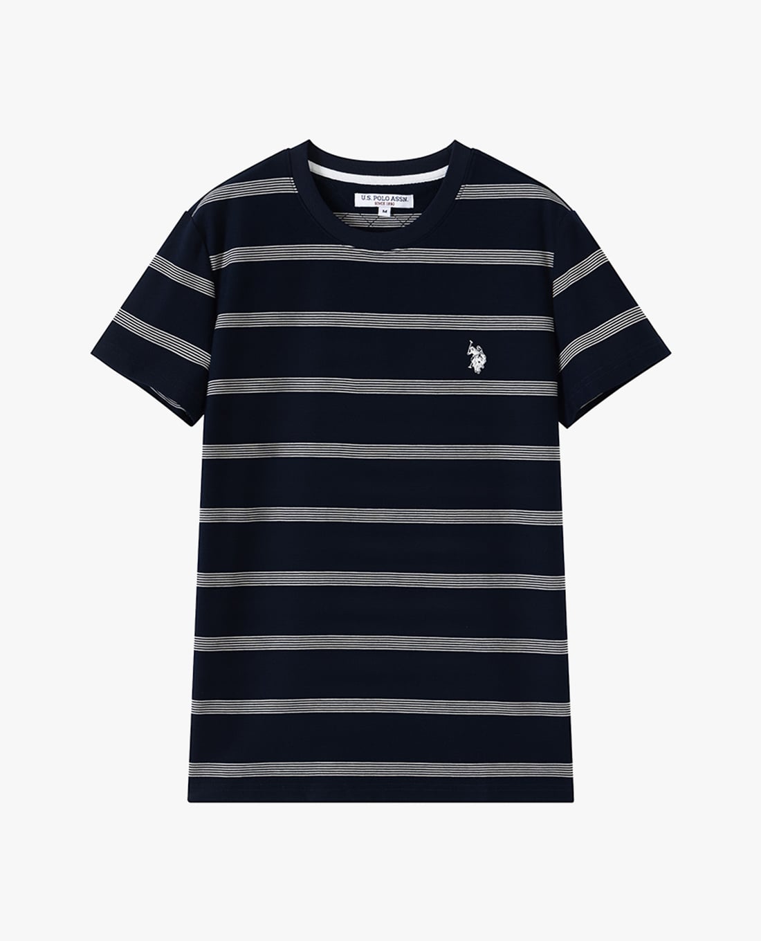 USPA - Áo thun nam cổ tròn tay ngắn kẻ sọc