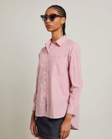  MAX&Co. - Áo sơ mi nữ cổ bẻ tay dài kẻ sọc Inizio 