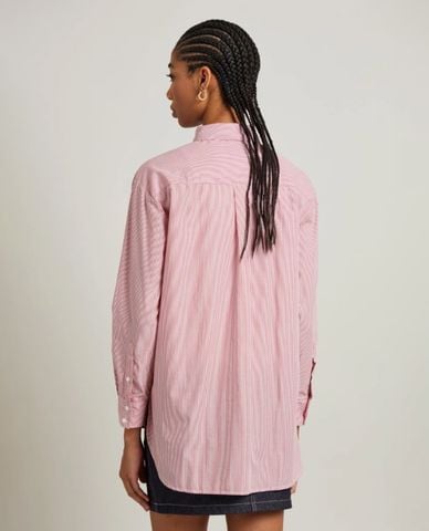  MAX&Co. - Áo sơ mi nữ cổ bẻ tay dài kẻ sọc Inizio 