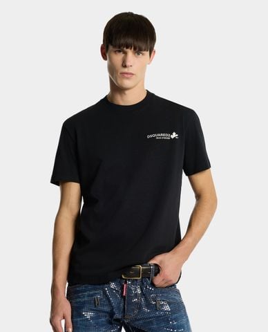  DSQUARED2 - Áo thun nam cổ tròn tay ngắn in logo 