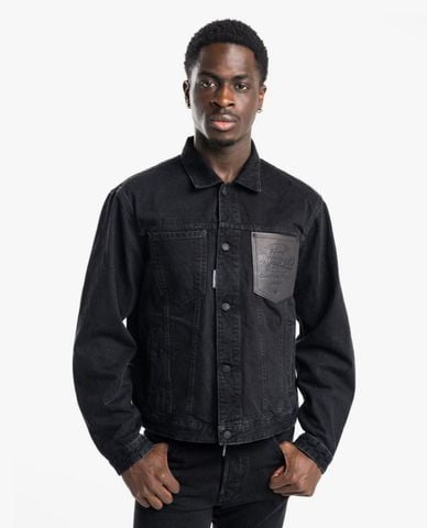  DSQUARED2 - Áo khoác denim nam tay dài phối túi 