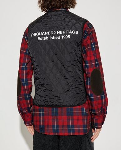  DSQUARED2 - Áo khoác chần bông nam sát nách Urban 