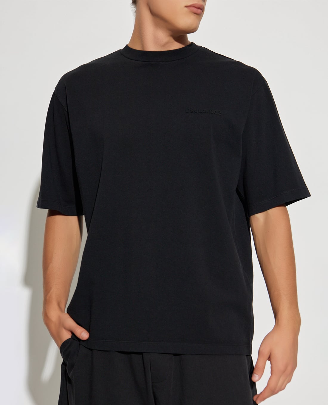 DSQUARED2 - Áo thun nam cổ tròn tay ngắn phối logo