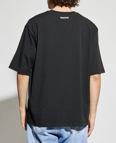  DSQUARED2 - Áo thun nam cổ tròn tay ngắn in logo 