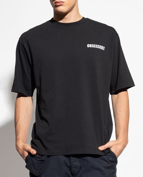 DSQUARED2 - Áo thun nam cổ tròn tay ngắn in logo 