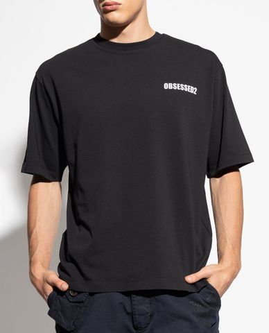  DSQUARED2 - Áo thun nam cổ tròn tay ngắn in logo 