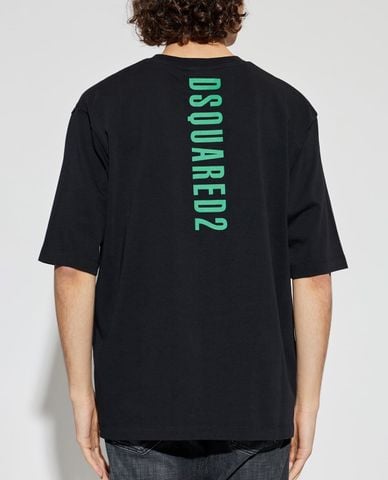  DSQUARED2 - Áo thun nam cổ tròn tay ngắn phối túi 