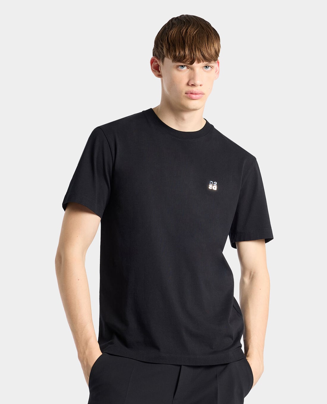 DSQUARED2 - Áo thun nam cổ tròn tay ngắn in logo