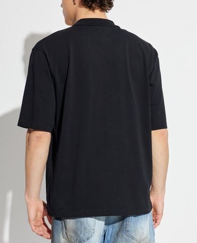  DSQUARED2 - Áo polo nam cổ tròn tay ngắn thêu logo 