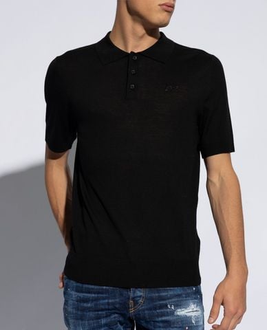  DSQUARED2 - Áo polo nam dệt kim cổ tròn tay ngắn 