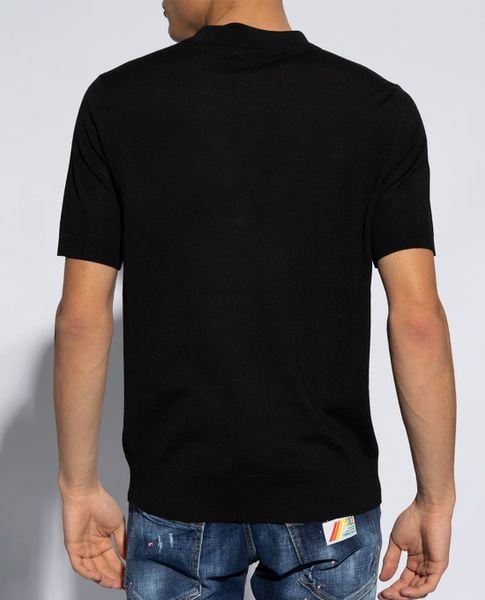  DSQUARED2 - Áo polo nam dệt kim cổ tròn tay ngắn 