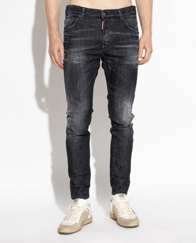 DSQUARED2 - Quần jeans nam phom ôm wash bạc 