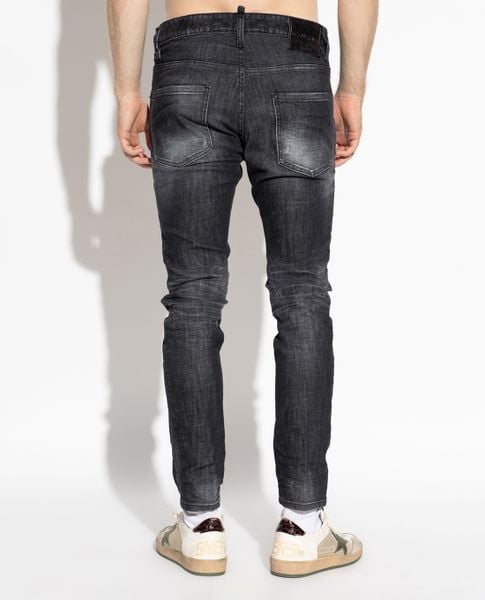  DSQUARED2 - Quần jeans nam phom ôm wash bạc 