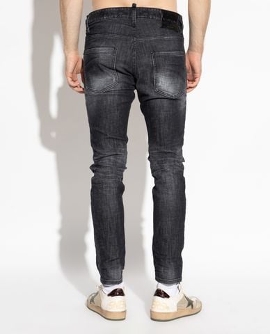  DSQUARED2 - Quần jeans nam phom ôm wash bạc 
