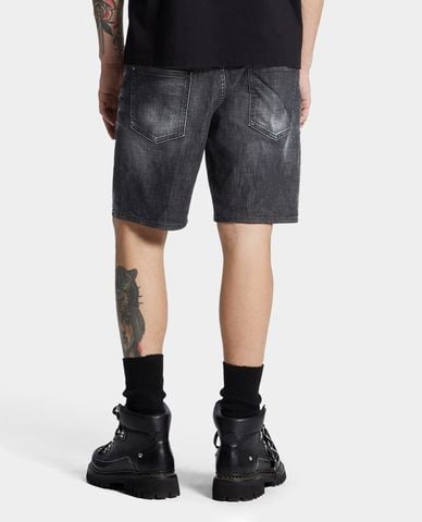 DSQUARED2 - Quần short jeans nam wash bạc 
