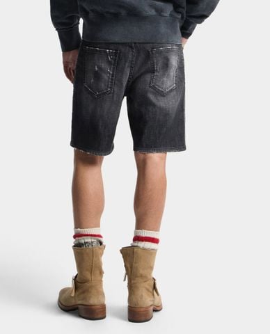  DSQUARED2 - Quần short jeans nam wash bạc Fog Marine 