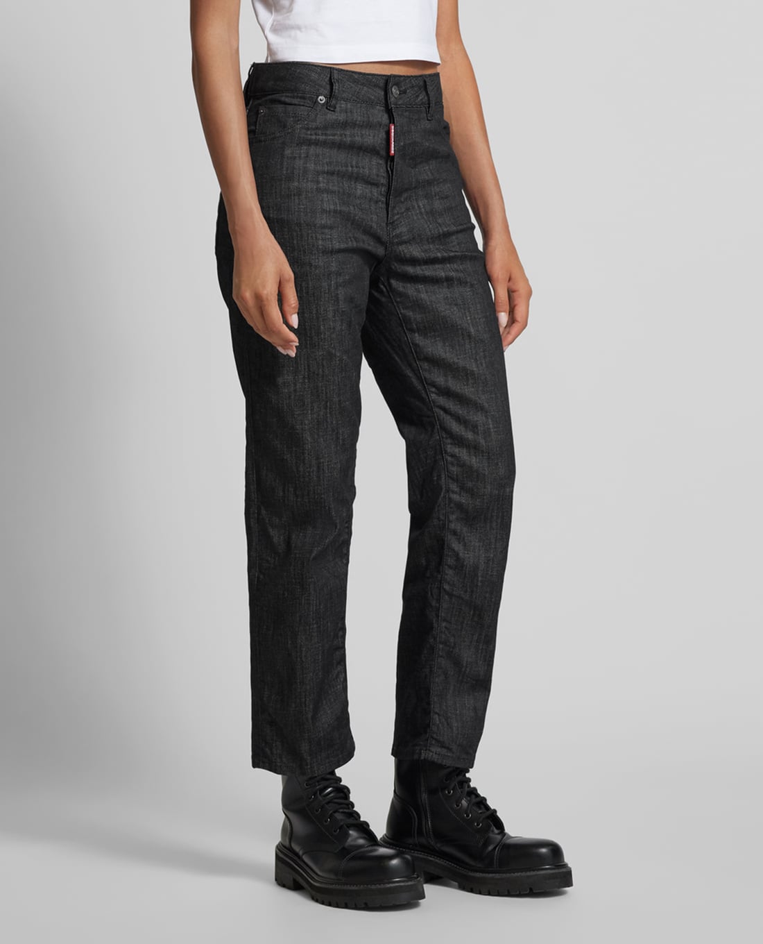 DSQUARED2 - Quần jeans nữ ống đứng cạp cao