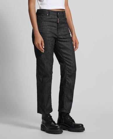  DSQUARED2 - Quần jeans nữ ống đứng cạp cao 