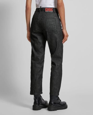  DSQUARED2 - Quần jeans nữ ống đứng cạp cao 