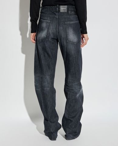  DSQUARED2 - Quần jeans nữ ống rộng D2 Twisted 