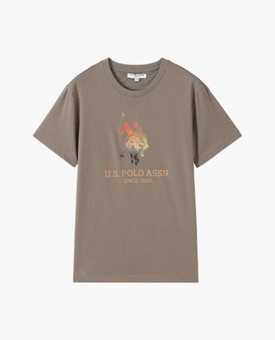  USPA - Áo thun nam cổ tròn tay ngắn in họa tiết 