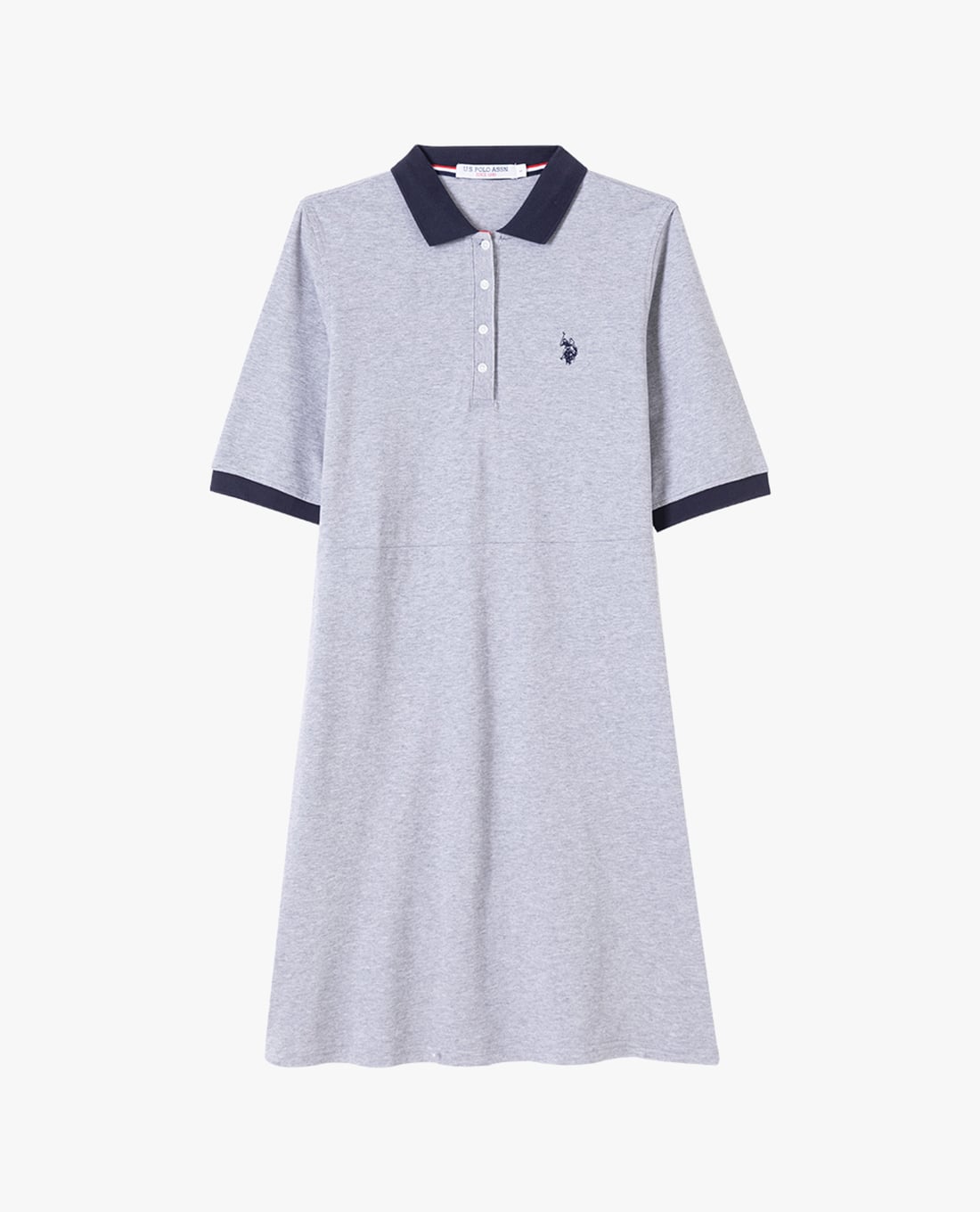 USPA - Đầm polo mini tay ngắn phối viền thêu logo