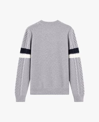  USPA - Áo sweater nam cổ tròn tay dài dệt họa tiết 
