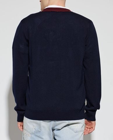  DSQUARED2 - Áo khoác cardigan nam cổ V tay dài thêu logo 