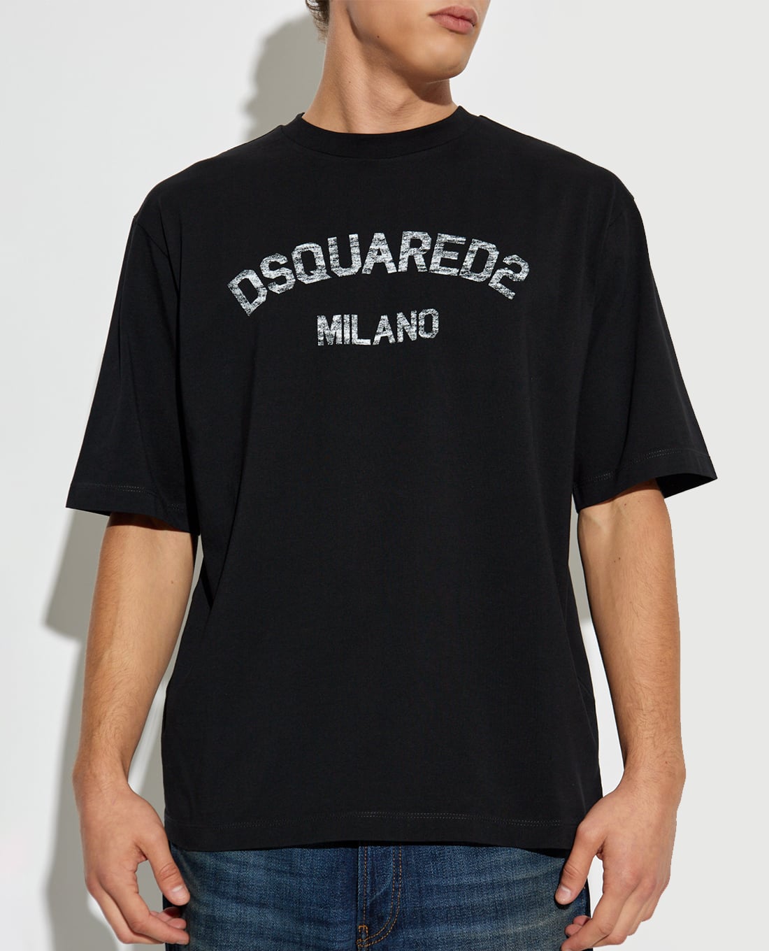 DSQUARED2 - Áo thun nam cổ tròn tay ngắn Milano Sequin