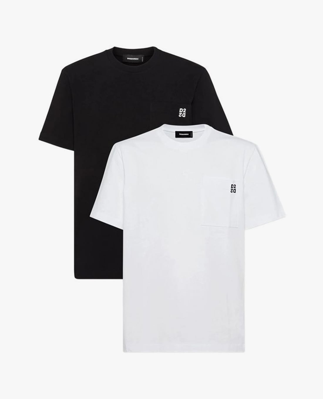 DSQUARED2 - Set 2 áo thun nam cổ tròn tay ngắn in logo