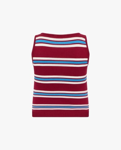  DSQUARED2 - Áo sát nách nữ dệt kim phom ôm kẻ sọc 