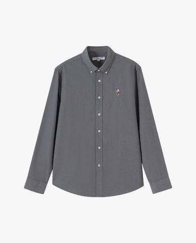  USPA - Áo sơ mi nam cổ bẻ tay dài thêu logo 