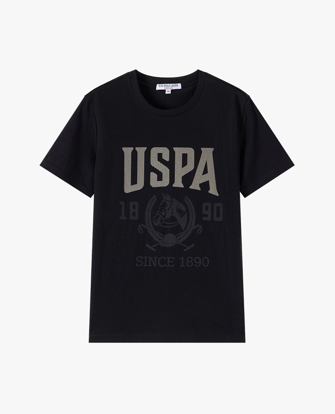 USPA - Áo thun nam cổ tròn tay ngắn in logo