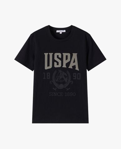  USPA - Áo thun nam cổ tròn tay ngắn in logo 