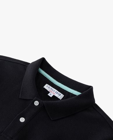  USPA - Áo polo nam tay dài phối viền thêu logo 