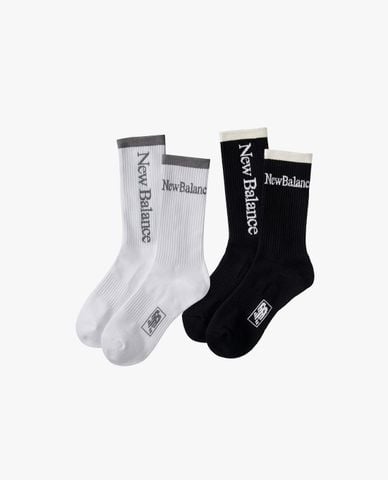 NEW BALANCE - Set 2 vớ unisex cổ cao Linear Logo 