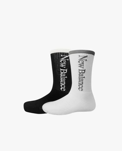  NEW BALANCE - Set 2 vớ unisex cổ cao Linear Logo 