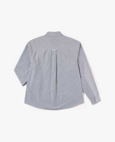  LEE - Áo sơ mi nam cổ bẻ tay dài kẻ sọc thêu logo 