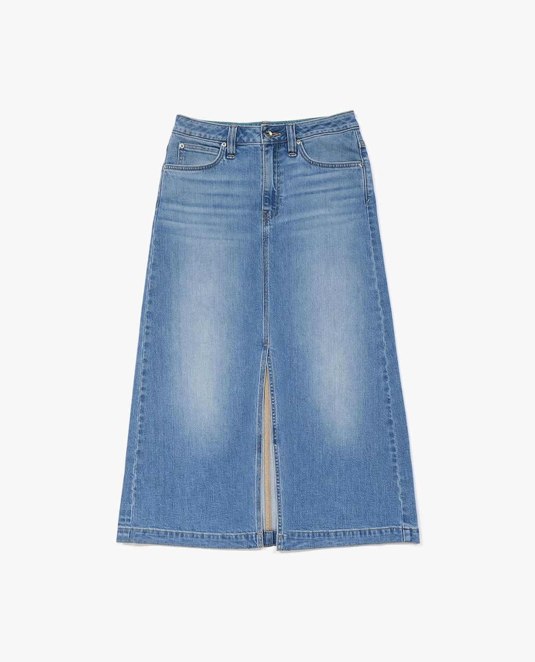 LEE - Chân váy denim midi xẻ tà Modern