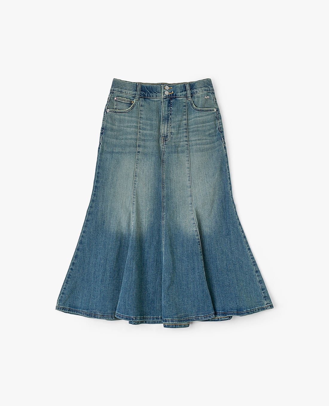 LEE - Chân váy denim midi đuôi cá Modern Skirt
