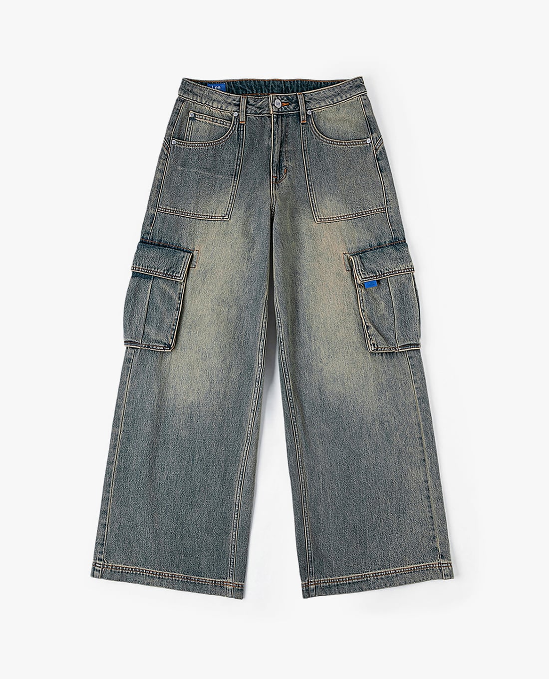 LEE - Quần jeans nữ ống rộng túi hộp Indigo