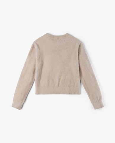  LEE - Áo sweater nữ cổ tròn tay dài phối logo 