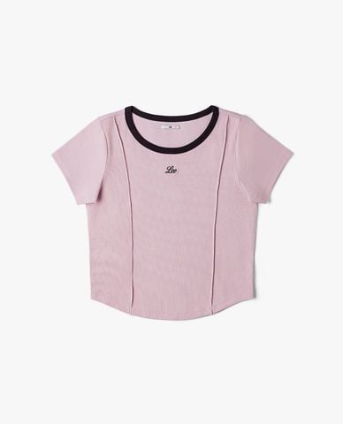  LEE - Áo croptop nữ cổ tròn tay ngắn Modern Seasonal 