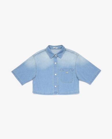  LEE - Áo sơ mi denim nữ phom croptop Modern Seasonal 