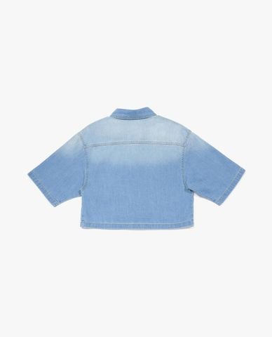  LEE - Áo sơ mi denim nữ phom croptop Modern Seasonal 