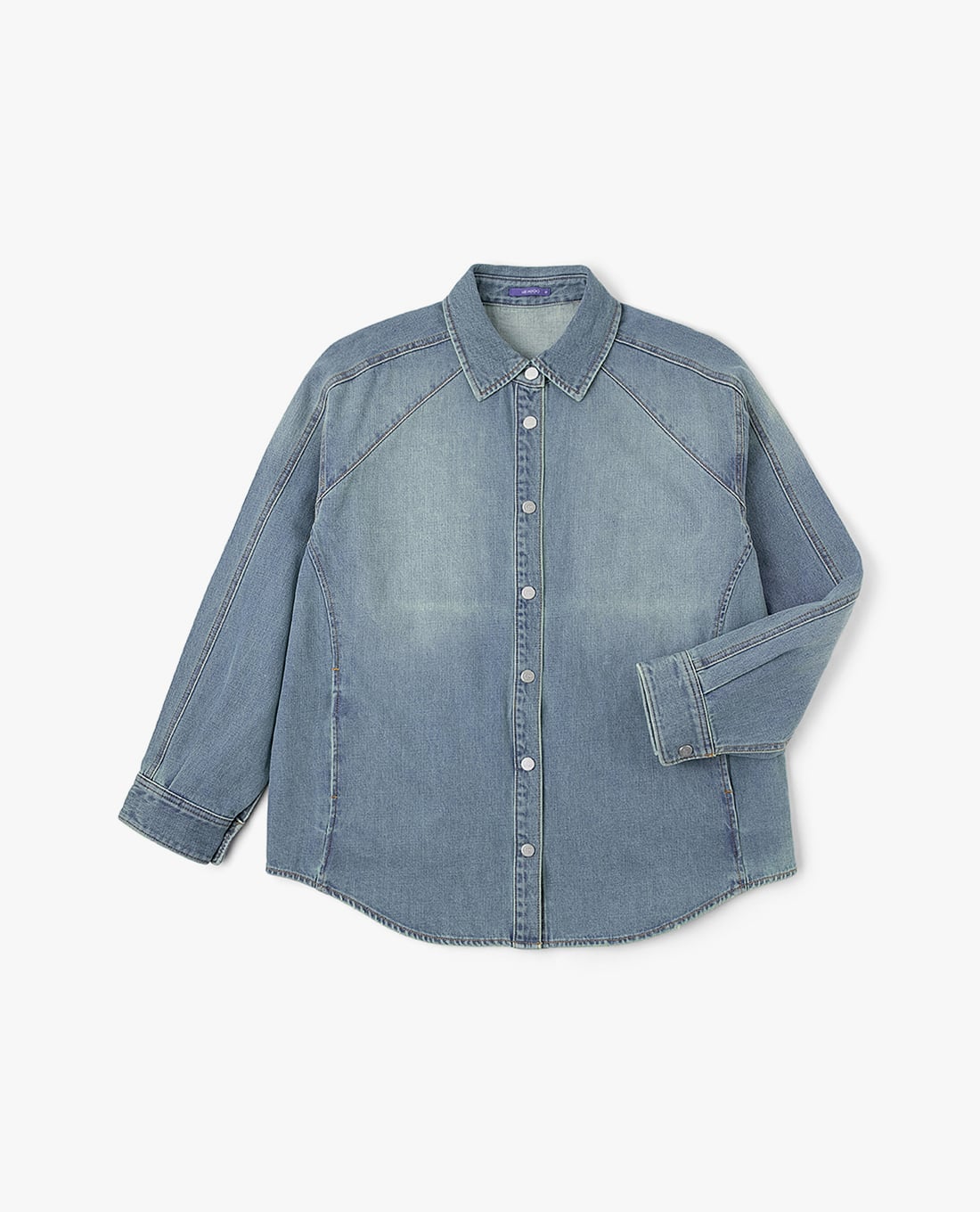 LEE - Áo sơ mi denim nữ tay dài Indigo Semi Oversized